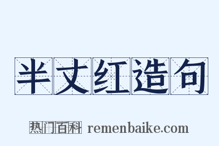 半丈红造句是什么意思的图片